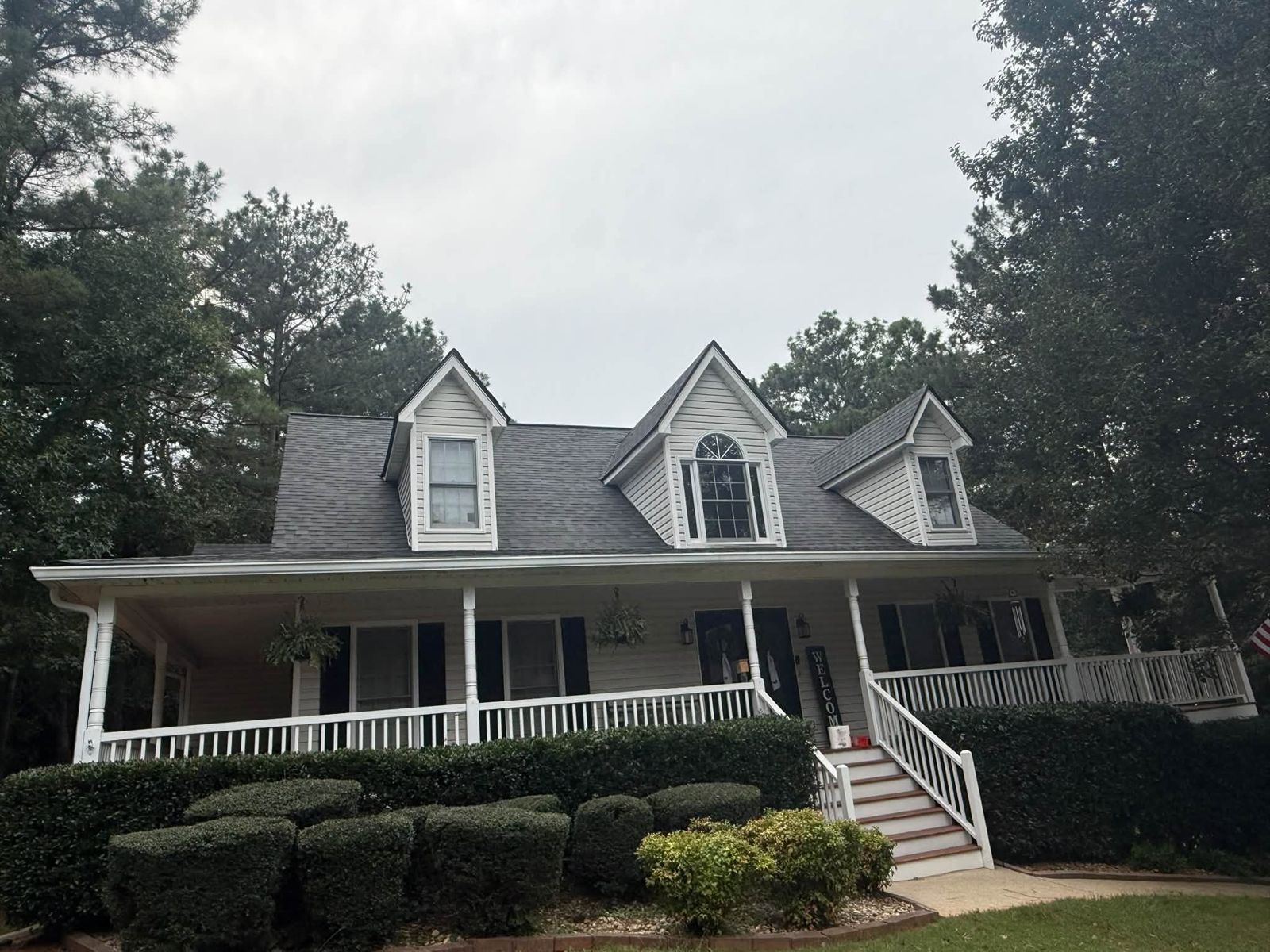 Farmhouse with a new roof and dormers
